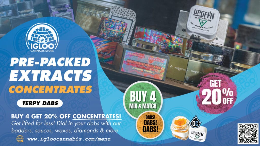 GLACIER Igloo Cannabis Store April Promos 6 Concentrates v2 GLACIER Igloo Cannabis Store April Promos 6 Concentrates v2