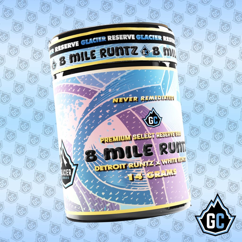 Glacier Reserve 14g 8 Mile Runtz jar product shot 001