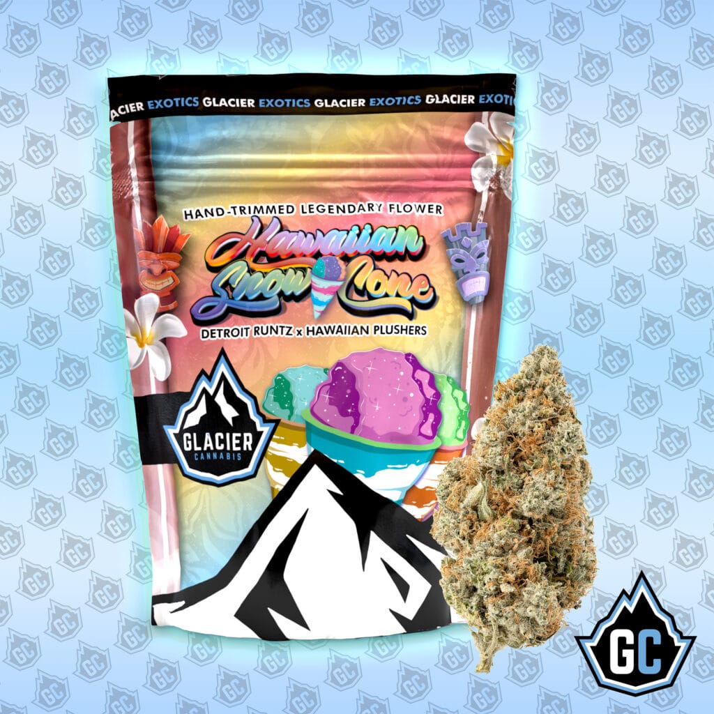 glacier hawaiian snow cone 8th prepack with nug