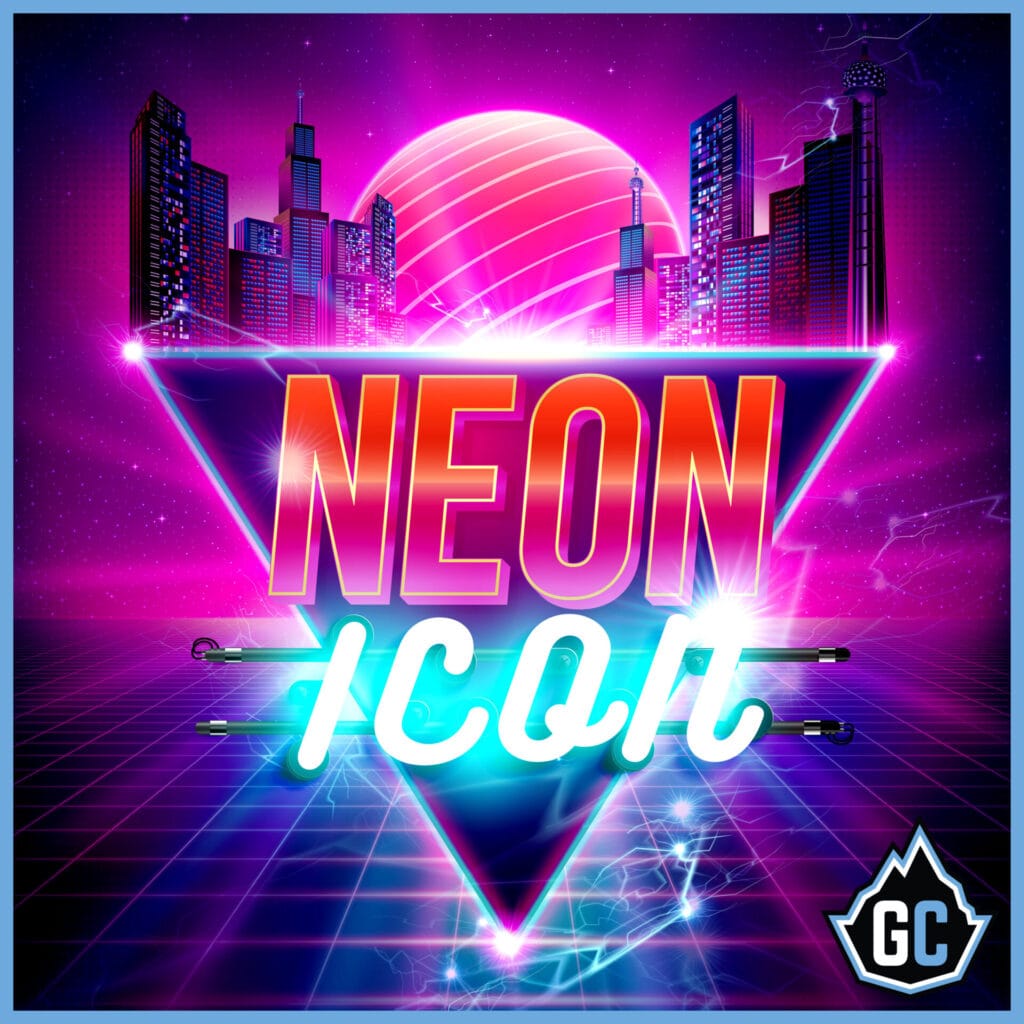 glacier neon icon artwork square
