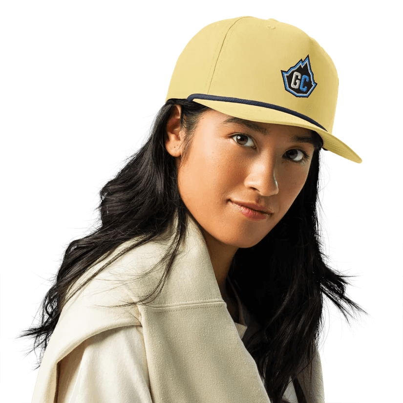 glacier yellow rope cap golf