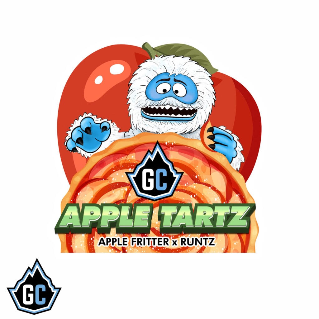glacier yeti select 8th prepack custom diecut mylar apple tartz